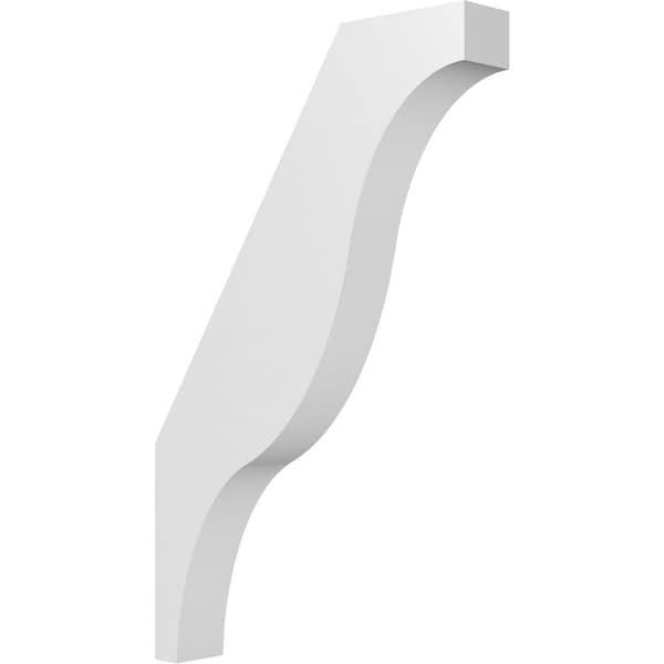 Ekena Millwork 3 1/2-in. W x 20-in. D x 32-in. H Funston Architectural Grade PVC Knee Brace BRCP035X20X32FST - main